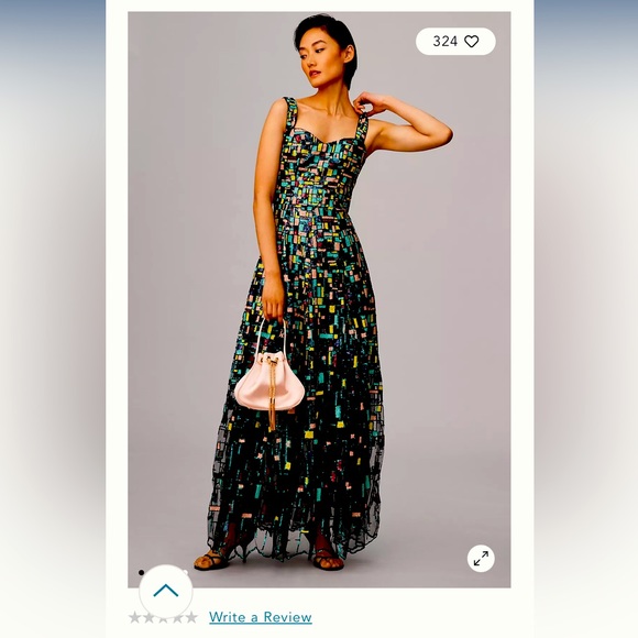 Dress the Population Dresses & Skirts - Dress the Population Anabel Sheer Sequin Geometric Gown NEW holiday dress